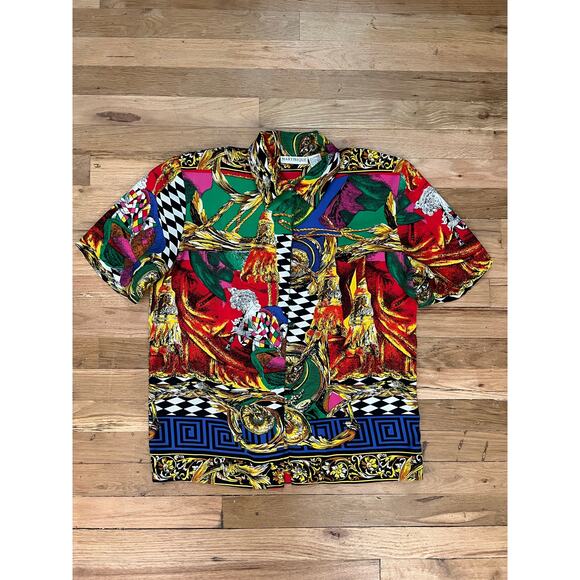 Martinique Womens Vintage 90s Funky Baroque Button Down Shirt Size Small - Picture 1 of 11